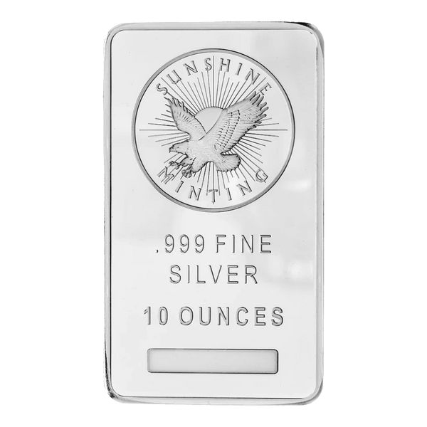 10 oz Sunshine Mint Eagle Silver Bar