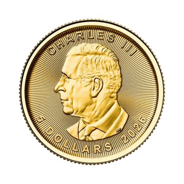 1/10 oz. 2026 Royal Canadian Mint Canadian Maple Leaf Gold Bullion