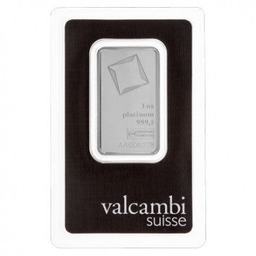 1 oz Platinum Valcambi Bar
